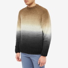 Sacai Men's Tie Dye Crew Knit in Beige/Black