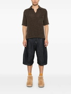ERL Brown Pointelle-Knit Top
