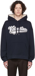 Valentino Navy Cotton Hoodie