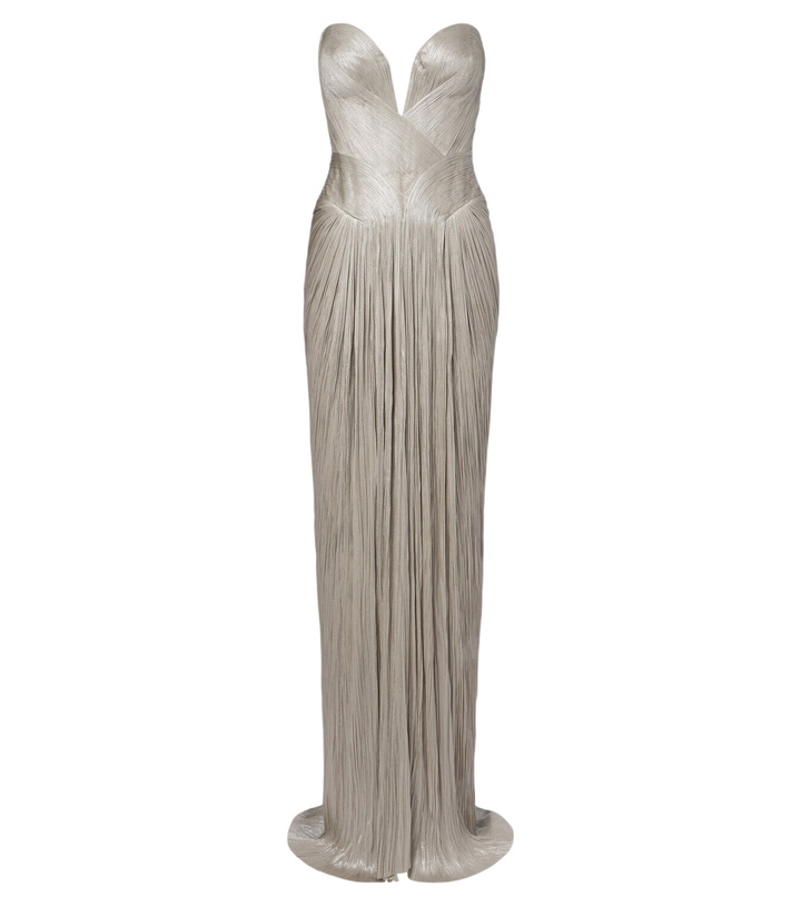 Photo: Maria Lucia Hohan Noor pleated silk bustier gown