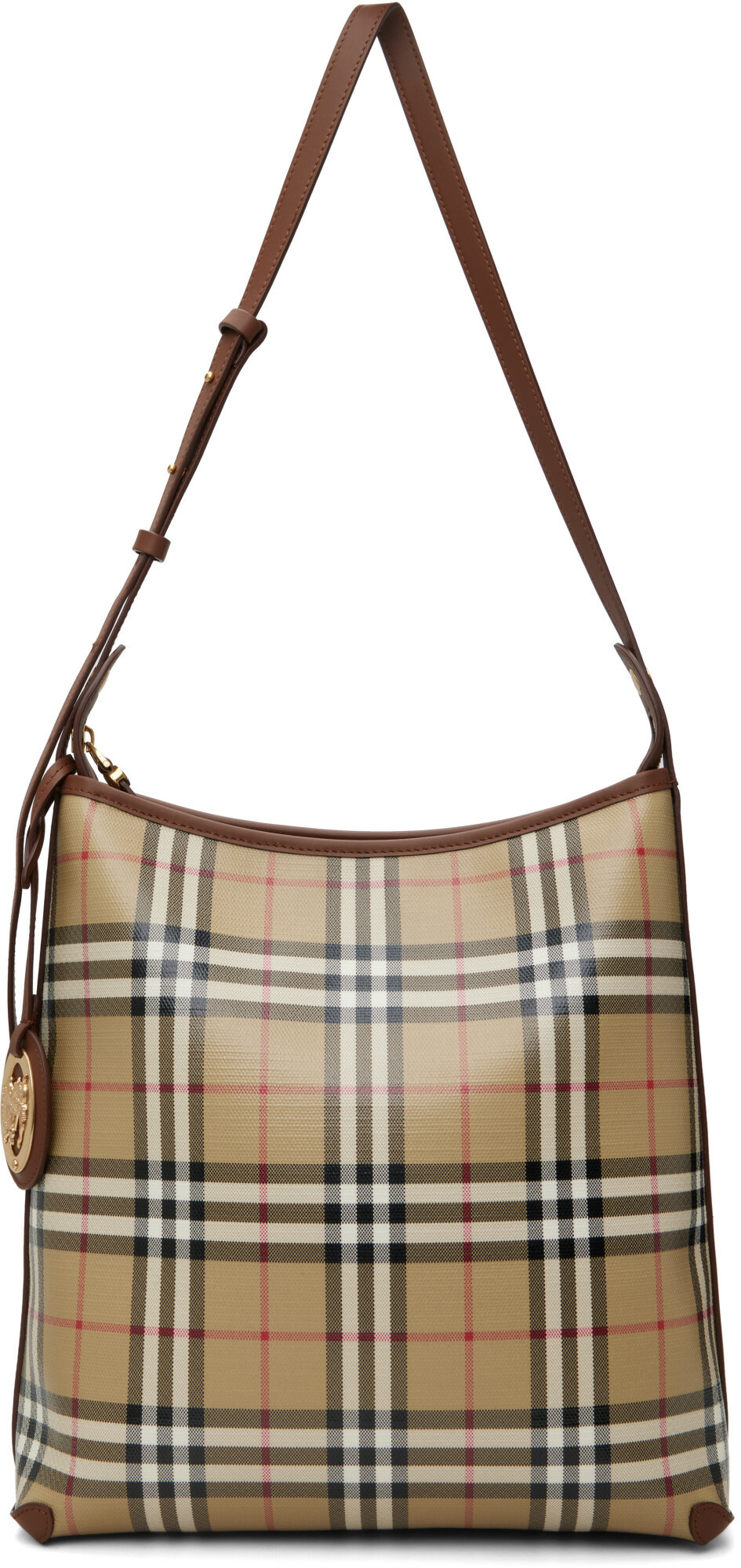 Burberry Beige Small Check Shoulder Bag