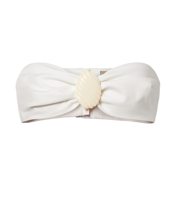 Photo: Adriana Degreas Embellished cotton-blend bandeau top