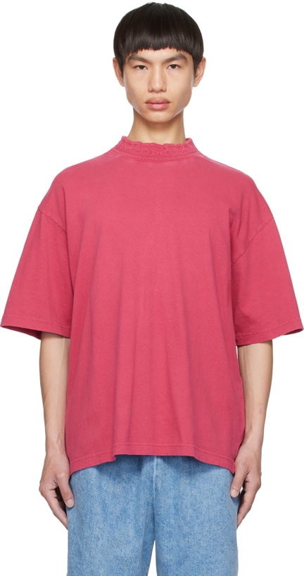 Photo: Acne Studios Red Embossed T-Shirt