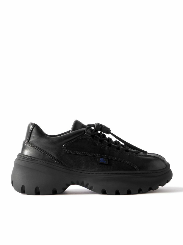 Photo: Burberry - Leather Sneakers - Black