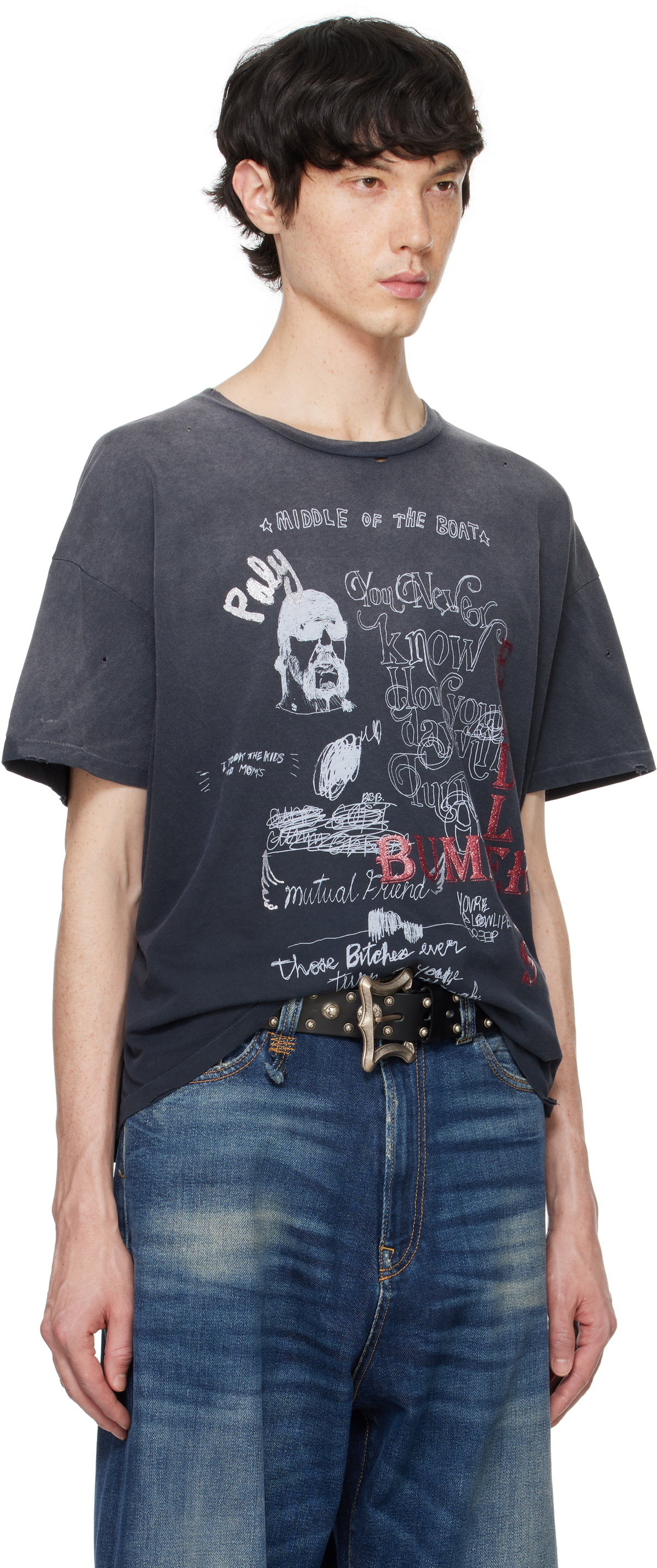 パリー ハリウッド ENDLESS BUMMER TEE Tシャツ XLサイズ PALY Black 'Endless Bummer' T-shirt PALY