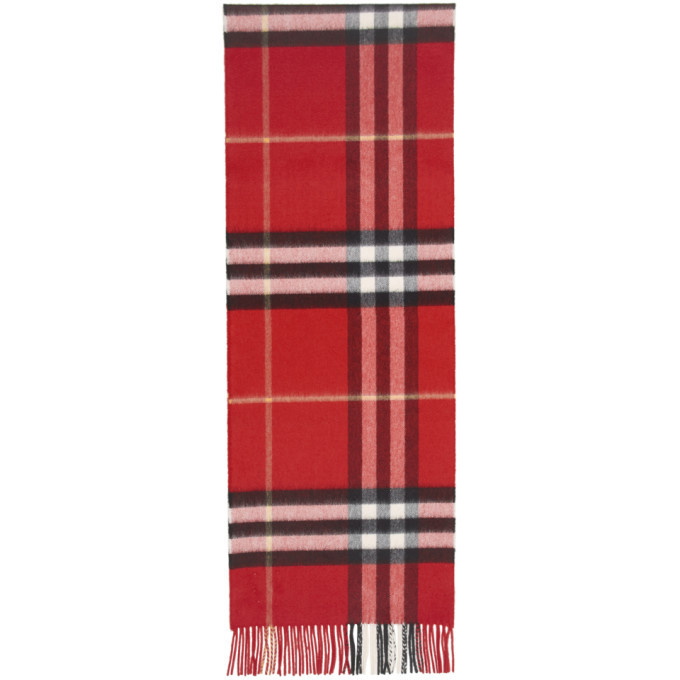 Photo: Burberry Red Check The Cashmere Classic Scarf