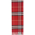 Burberry Red Check The Cashmere Classic Scarf