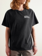 Cherry Los Angeles - American Outdoorsman Garment-Dyed Logo-Print Cotton-Jersey T-Shirt - Black