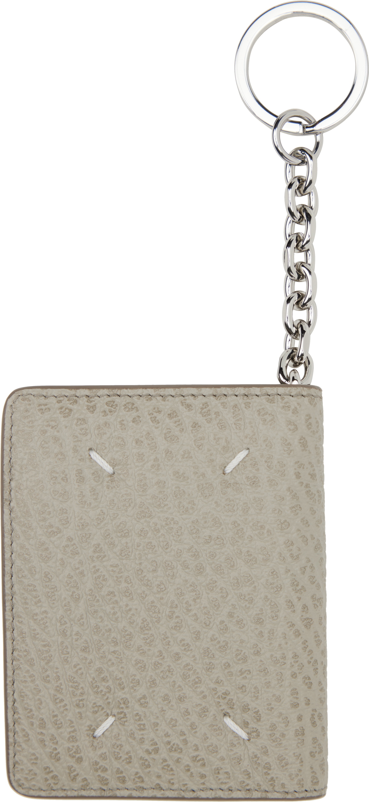 Maison Margiela Gray Four Stitches Keyring Card Holder