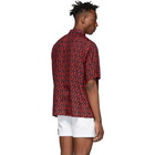 Fendi Black and Red FF Short Sleeve Shirt