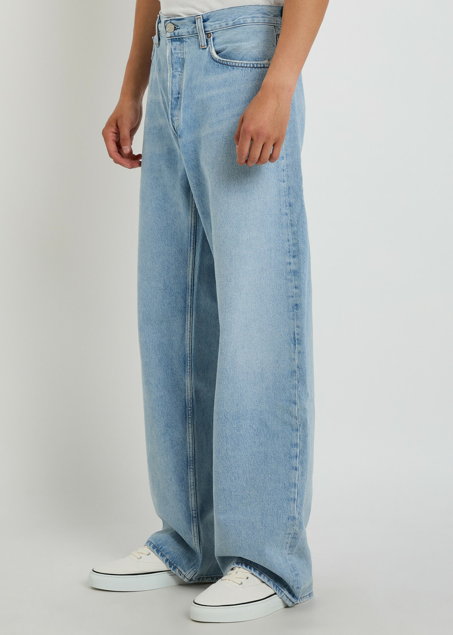 Agolde Afton Relaxed Straight-leg Jeans Light Blue
