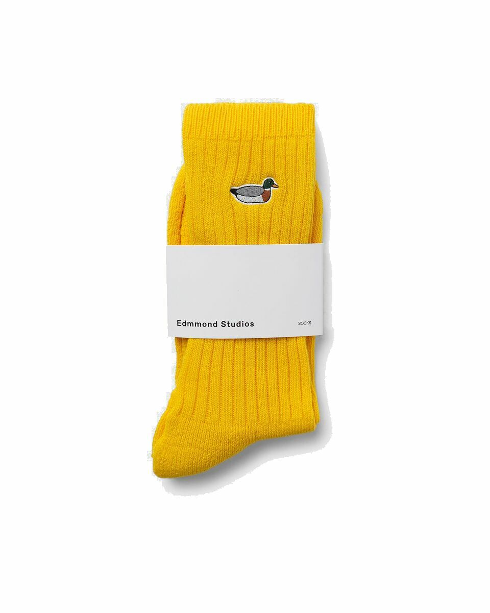 Photo: Edmmond Studios Duck Socks Yellow - Mens - Socks