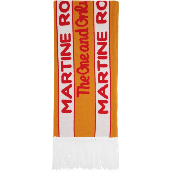 Photo: Martine Rose SSENSE Exclusive Orange and Green Football Scarf