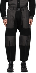 BYBORRE Black Hike Cropped Lounge Pants