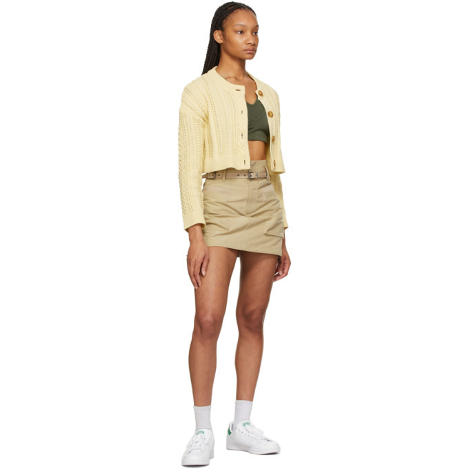 Sandy Liang Yellow Cropped Naomi Cardigan Sandy Liang