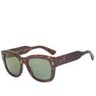 Gucci Men's Eyewear GG1110S Bio Acetate Sunglasses in Havana/Green