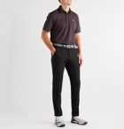 Adidas Golf - Ultimate365 Space-Dyed Striped Stretch-Jersey Golf Polo Shirt - Black