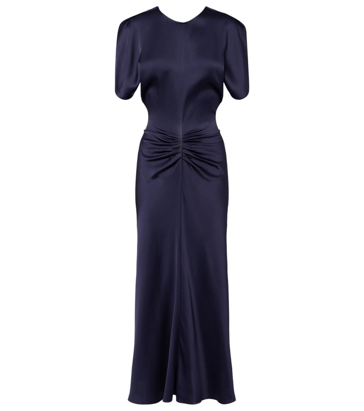 Photo: Victoria Beckham Bela gathered satin midi dress