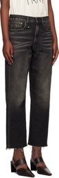R13 Black Straight-Leg Boyfriend Jeans