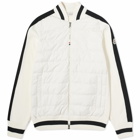 Moncler Men's Knit Taping Jacket in White