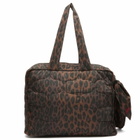 Damson Madder Women's Dark Leopard Quilted Tote Bag in Multi 