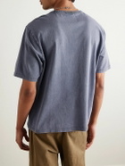 Corridor - Garment-Dyed Cotton-Jersey T-Shirt - Blue
