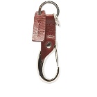 Master-Piece Men's Oil Leather Keyring in Wine