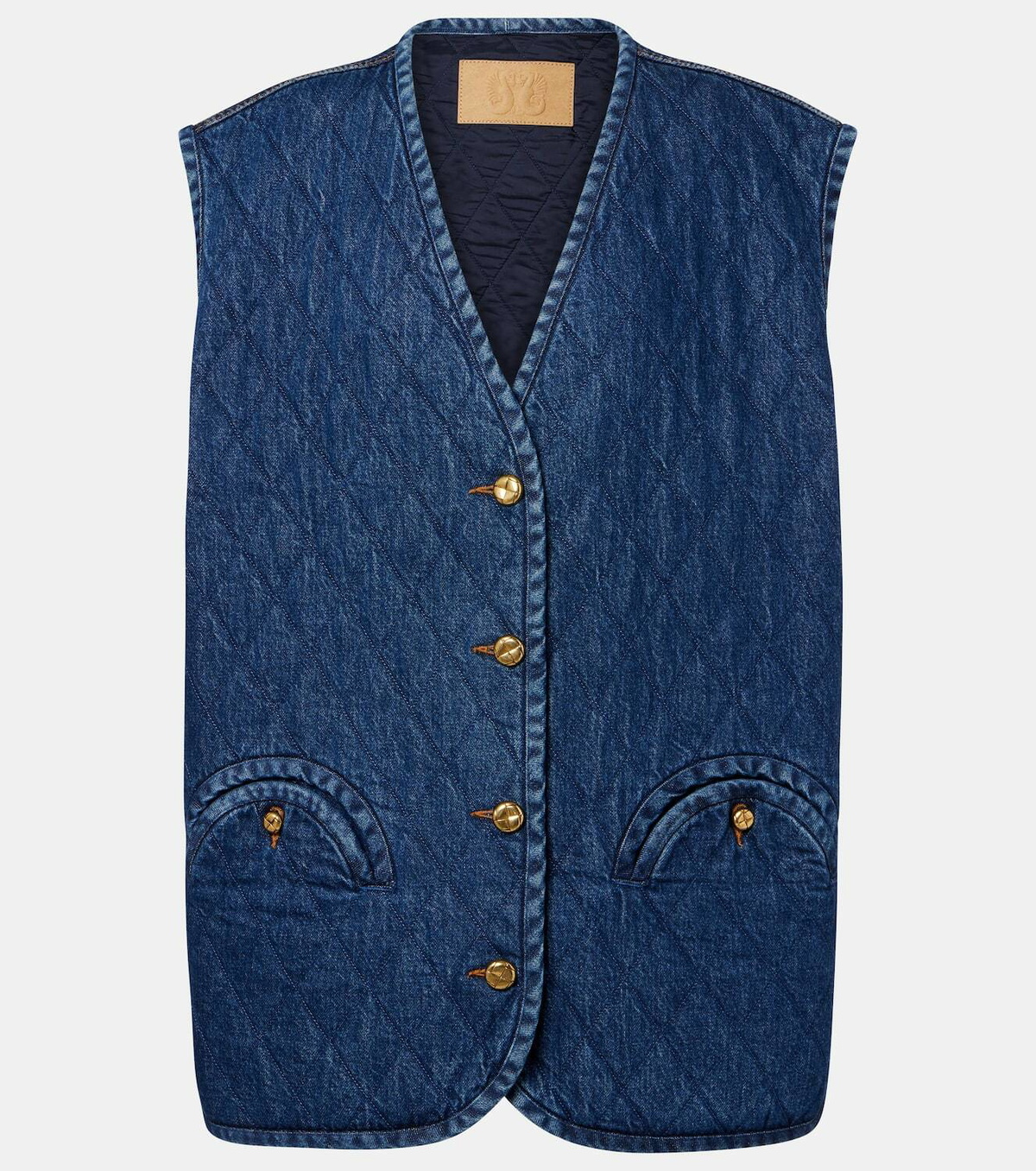 Blazé Milano Suffolk quilted denim vest