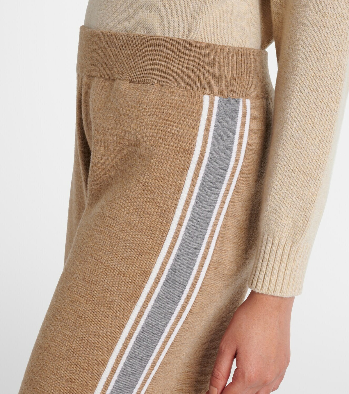 Fusalp Benada striped wool-blend straight pants