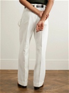 UMIT BENAN B - Jacques Marie Mage Wide-Leg Pleated Cotton and Linen-Blend Cargo Trousers - White