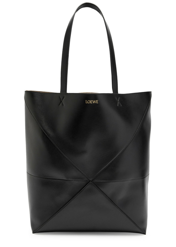 Photo: Loewe Puzzle Fold XL Leather Tote - Black - One Size