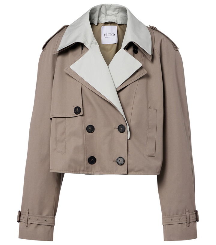 Photo: The Attico Cropped gabardine trench coat