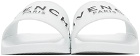 Givenchy White Logo Flat Sandals
