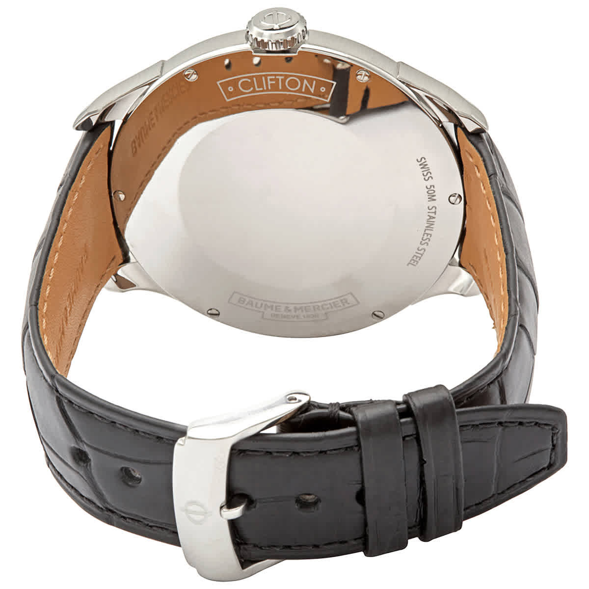 Baume et Mercier Clifton Date Silver Dial 45 mm Mens Watch 10419