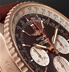 Breitling - Navitimer 1 Rattrapante Chronometer 45mm 18-Karat Red Gold and Crocodile Watch - Men - Brown