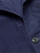 C.P. Company - Logo-Appliquéd Shell Overshirt - Blue