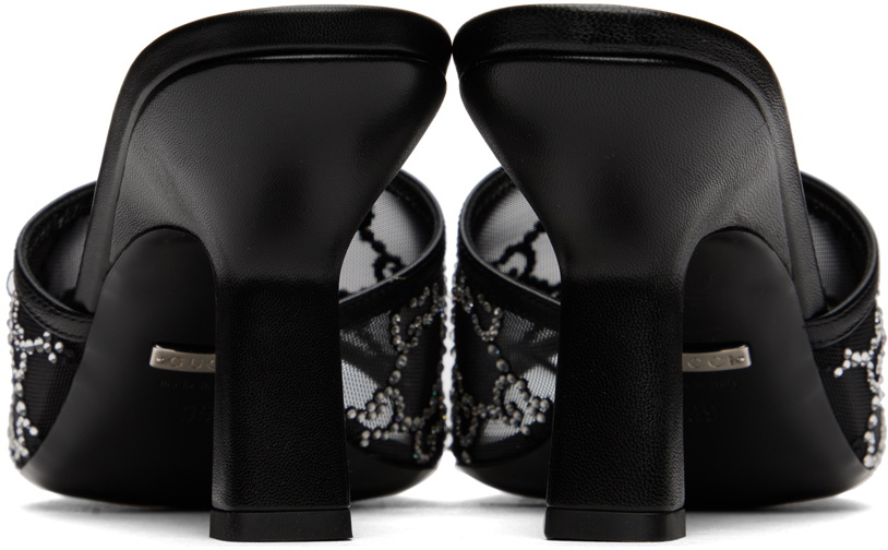 Gucci Black GG Heeled Sandals