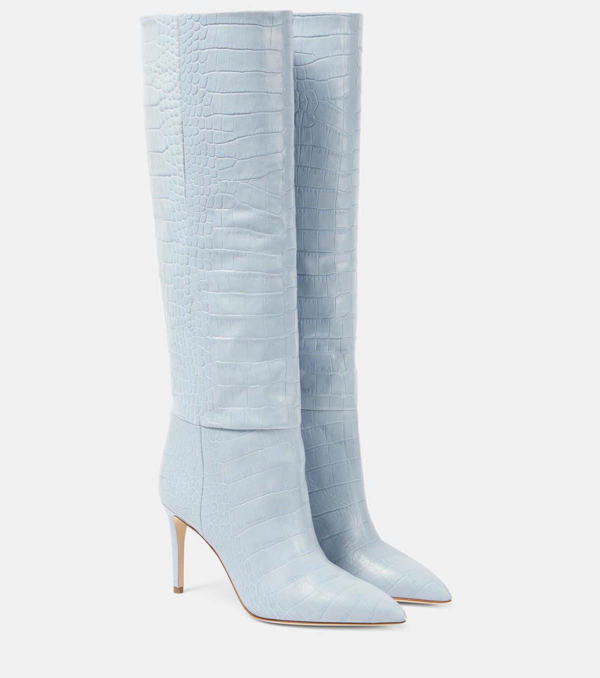 Paris Texas Croc-effect leather knee-high boots Paris Texas