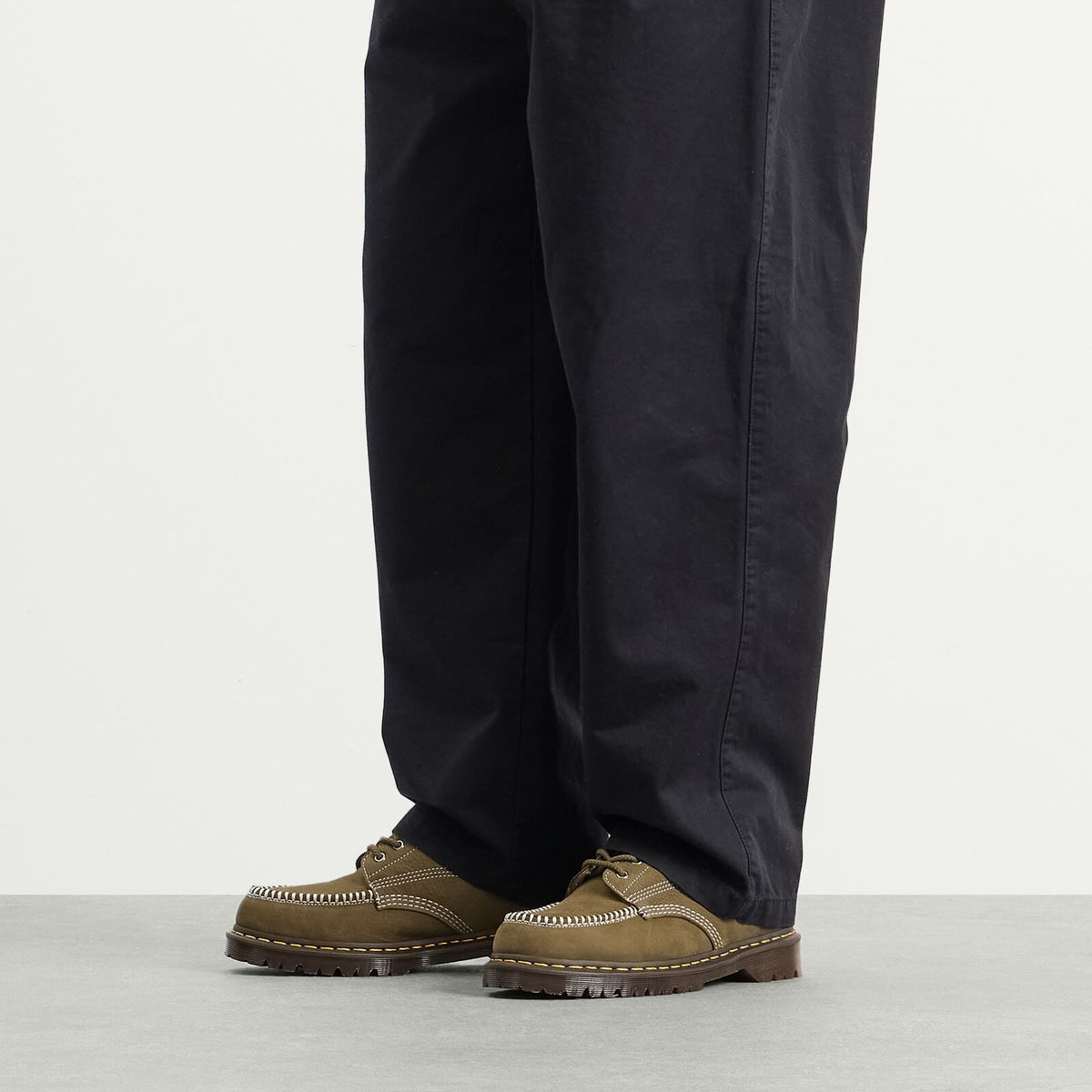 Dr. Martens Men's Lowell Chukka Boot in Olive Milled Nubuck