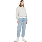 ANINE BING Off-White & Black Framed Monogram Alec Hoodie