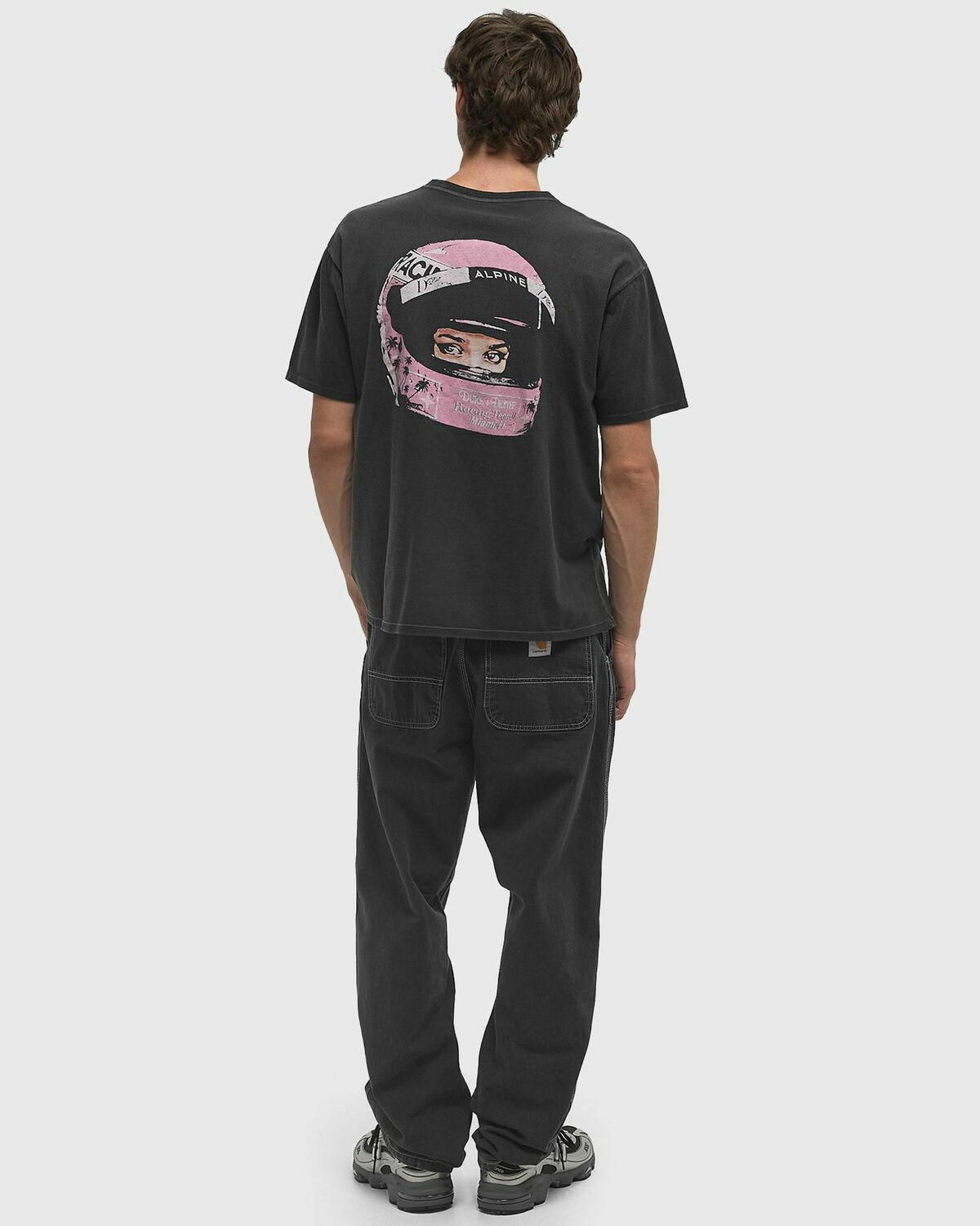 Duke & Dexter Alpine Formula One Team Helmet Black T-Shirt Black Mens Shortsleefe