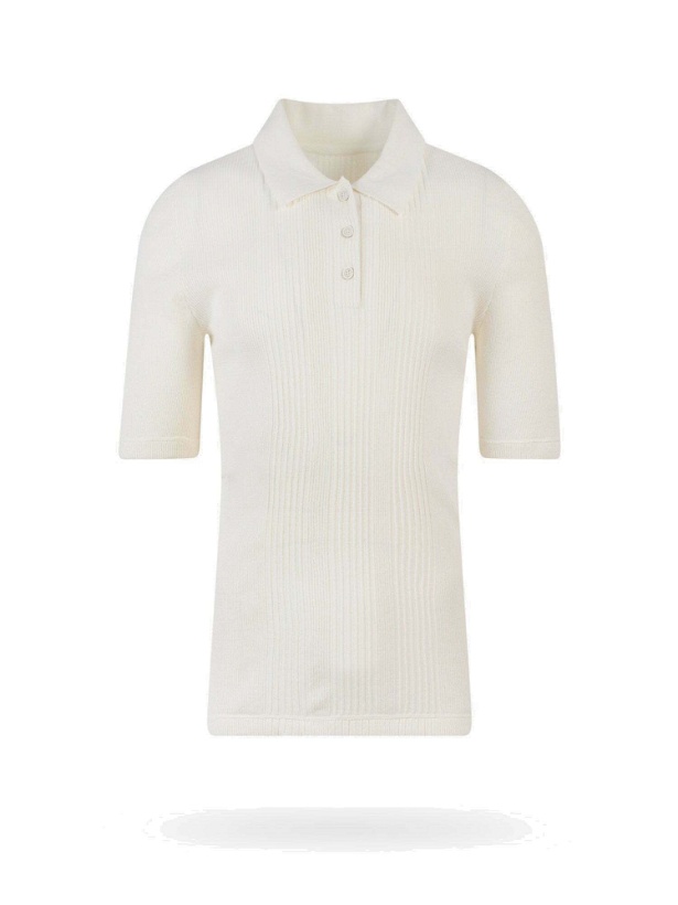 Photo: Maison Margiela Cotton Polo Shirt White   Mens