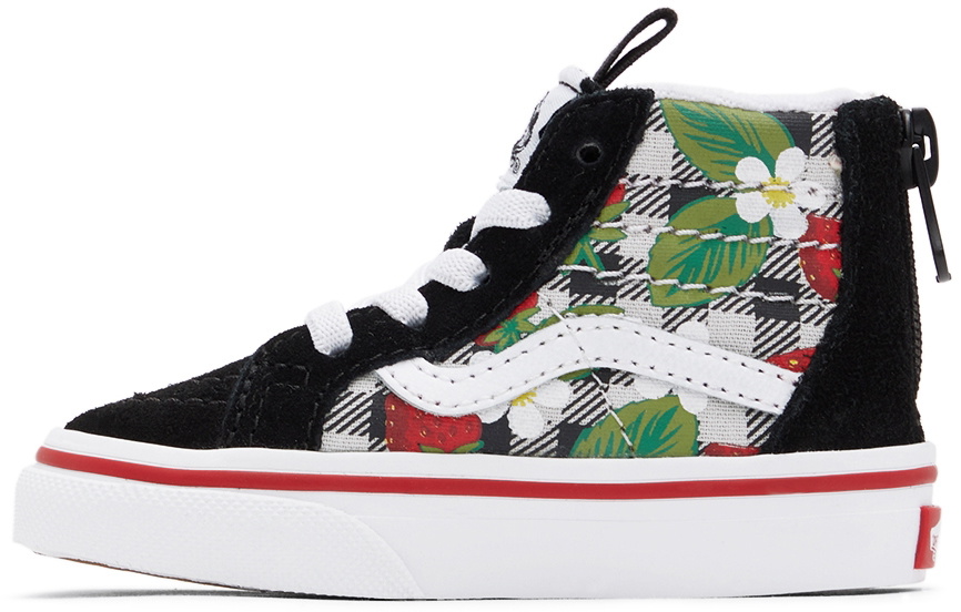 Vans Baby Black Strawberry Gingham Sk8-Hi Zip Sneakers Vans