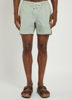 Sunspel Striped Cotton-blend Swim Shorts Green