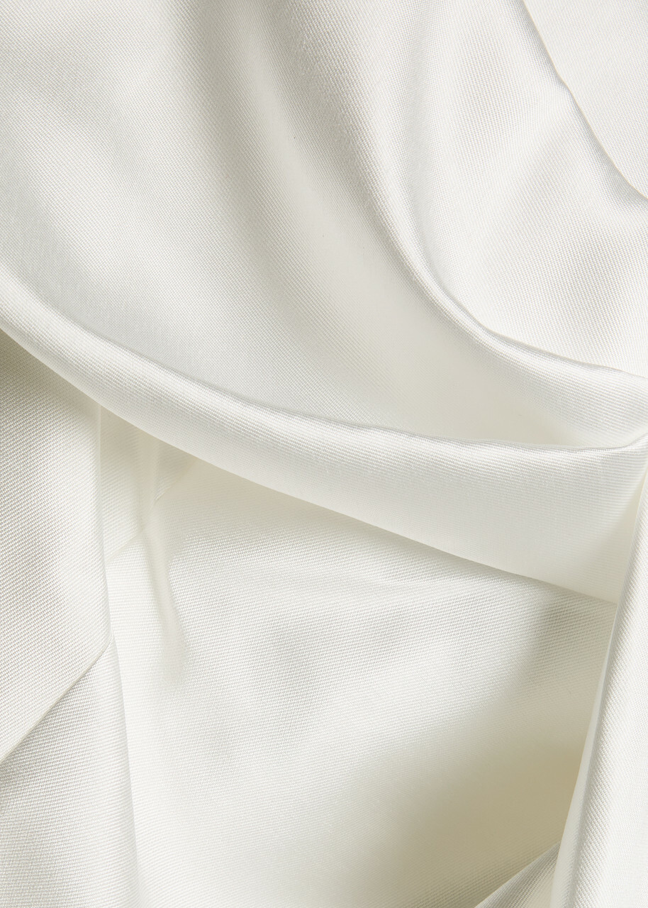 Solace London Davina One-shoulder Faille Gown Cream