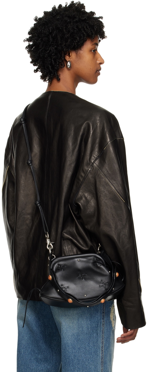 ADER error Black Rio Leather Jacket