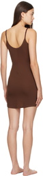 SKIMS Brown Fits Everybody Slip Minidress