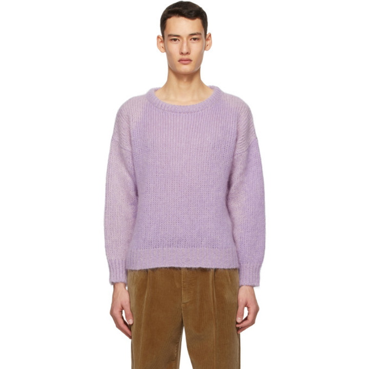 Photo: Gucci Purple Knit Wool and Mohair Sweater