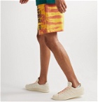 adidas Originals - Logo-Print Tie-Dyed Cotton-Jersey Shorts - Yellow