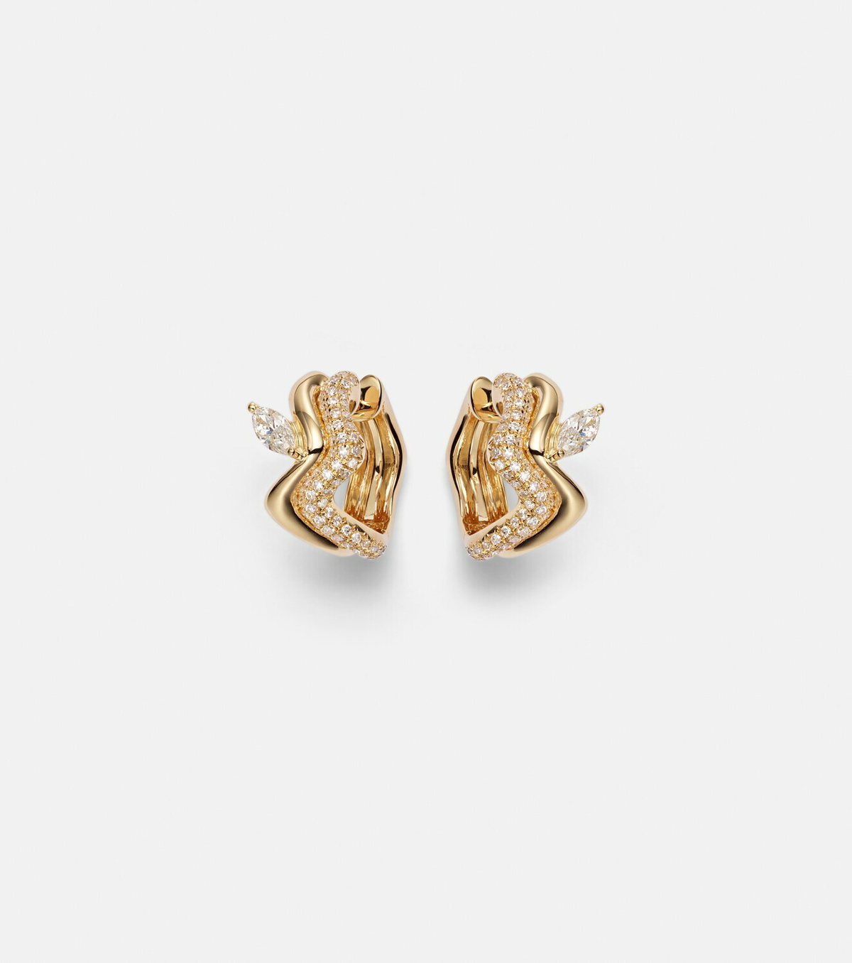 Shay Jewelry 18kt gold (750/1000) earrings with diamonds